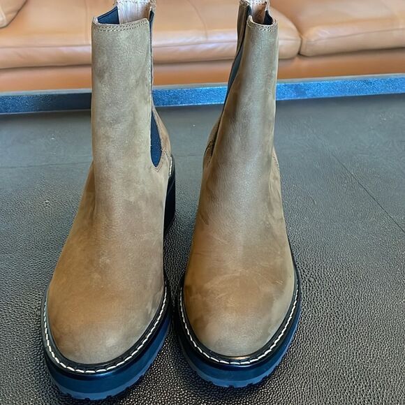 Madewell Carina Chelsea Lug boots burled wood color size 7.5 - Picture 4 of 10